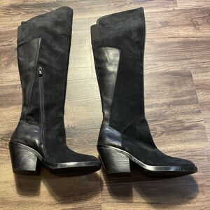 Naya Ansible Over The Knee Leather & Suede Black Boot Size 8 M Anthropology